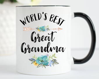 World's Best Great Grandma Mug, Great Grandma Mug, Worlds Best Great Grandma, Gifts For Grandma, Great Grandparent Gift, Great Granny Mug
