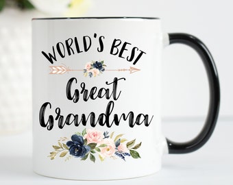 World's Best Great Grandma Mug, Great Grandma Mug, Worlds Best Great Grandma, Gifts For Grandma, Great Grandparent Gift, Great Granny Mug