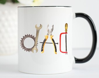 Dad Tools Mug, Dad Father's Day Mug, Daddy Mug, Fathers Day Mug, Gift For Dad, Dad Fix It Mug, Tool Dad Mug, Dad Gift, Fathers Day Gift