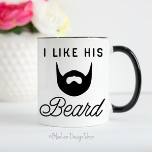 I Like His Beard I Like Her Butt, Mr and Mrs Mugs, His and Hers Mug Set, Anniversary Gift, Couples Gift, Beard and Butt Funny Coffee Mug Set image 4