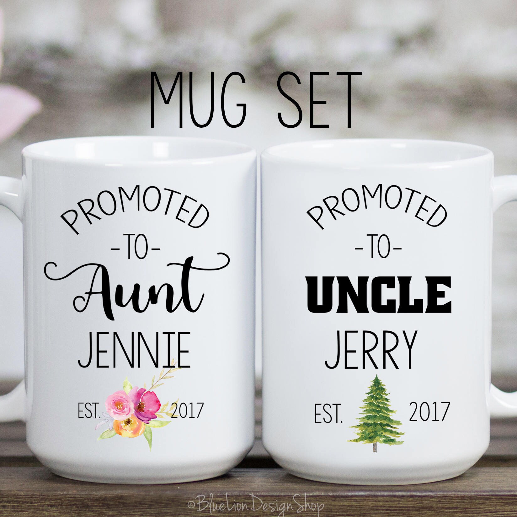 Kitchen & Dining Mugs Home & Living Custom Aunt Gift New Aunt Uncle