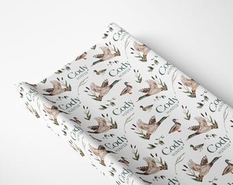 Mallard Duck Changing Pad Cover, Duck Hunter Changing Pad, Nursery Essentials, Personalized Changing Pad Cover, Duck Hunting Nursery, B33