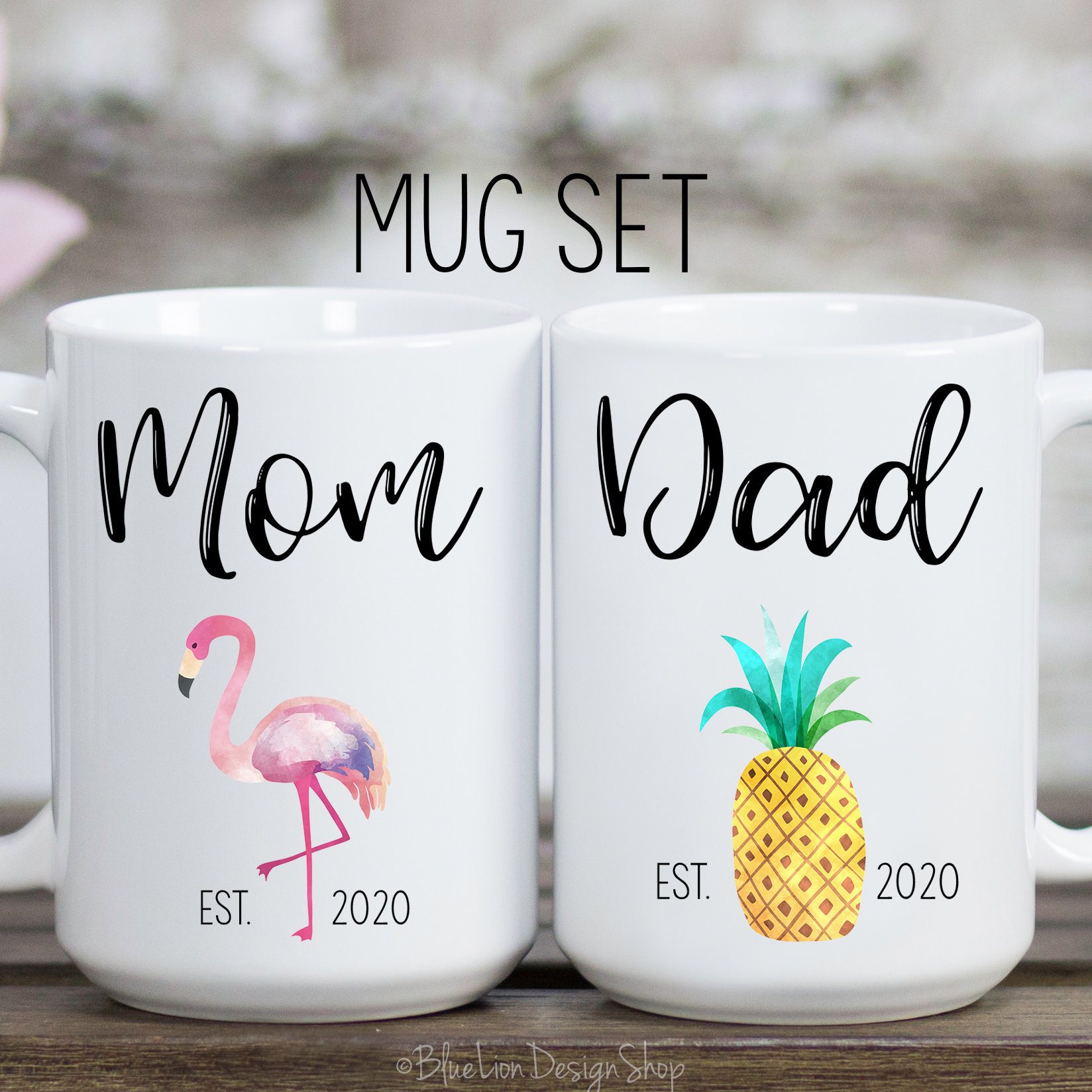 Mom and Dad Mug Set New Mom and Dad Mugs Mom and Dad Etsy