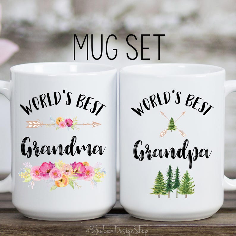 Grandparent Mugs World's Best Grandma Mug World's Etsy
