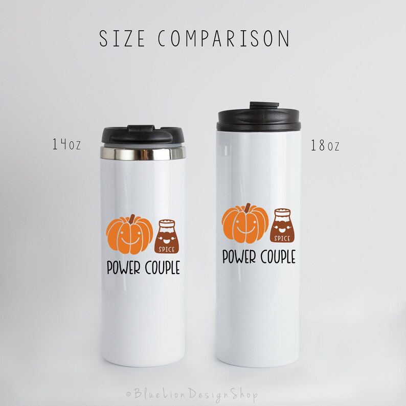 PSL, Pumpkin Spice Gifts, Pumpkin Spice Mug, Pumpkin Spice Lover, Pumpkin Spice Latte , Fall Mug, Funny Pumpkin Spice Mug, Power Couple Mug Steel Travel Mug- 18 oz