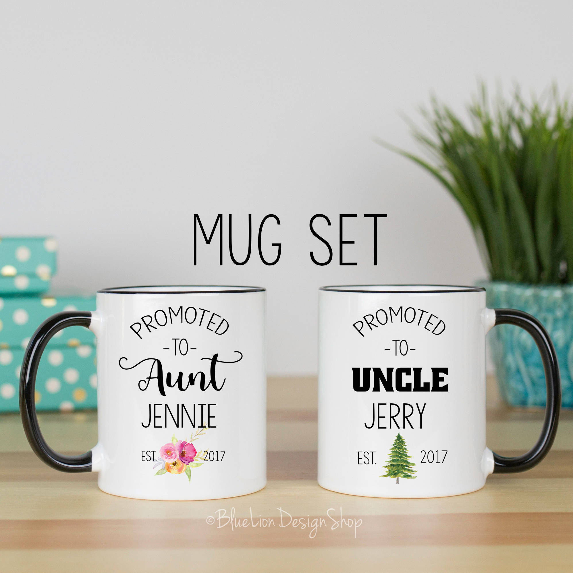 Kitchen & Dining Mugs Home & Living Custom Aunt Gift New Aunt Uncle ...