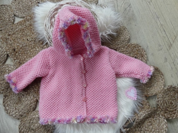 Childrens coat with fur hood sale