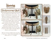 Undercorset Belt Sewing Pattern -festival utility corset belt to wear under corset w swivel hooks -Steampunk Victorian Renaissance Cosplay