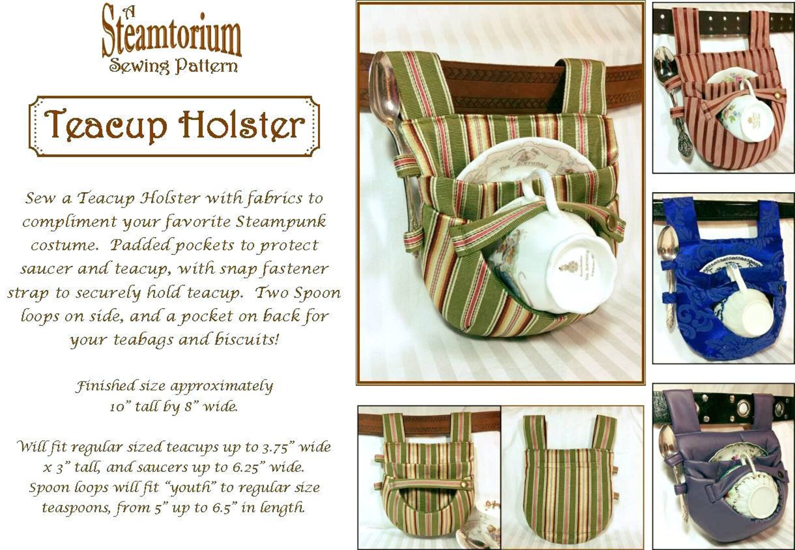 Teacup Holster Sewing Pattern Carrier Tote Tea Party Tea Etsy