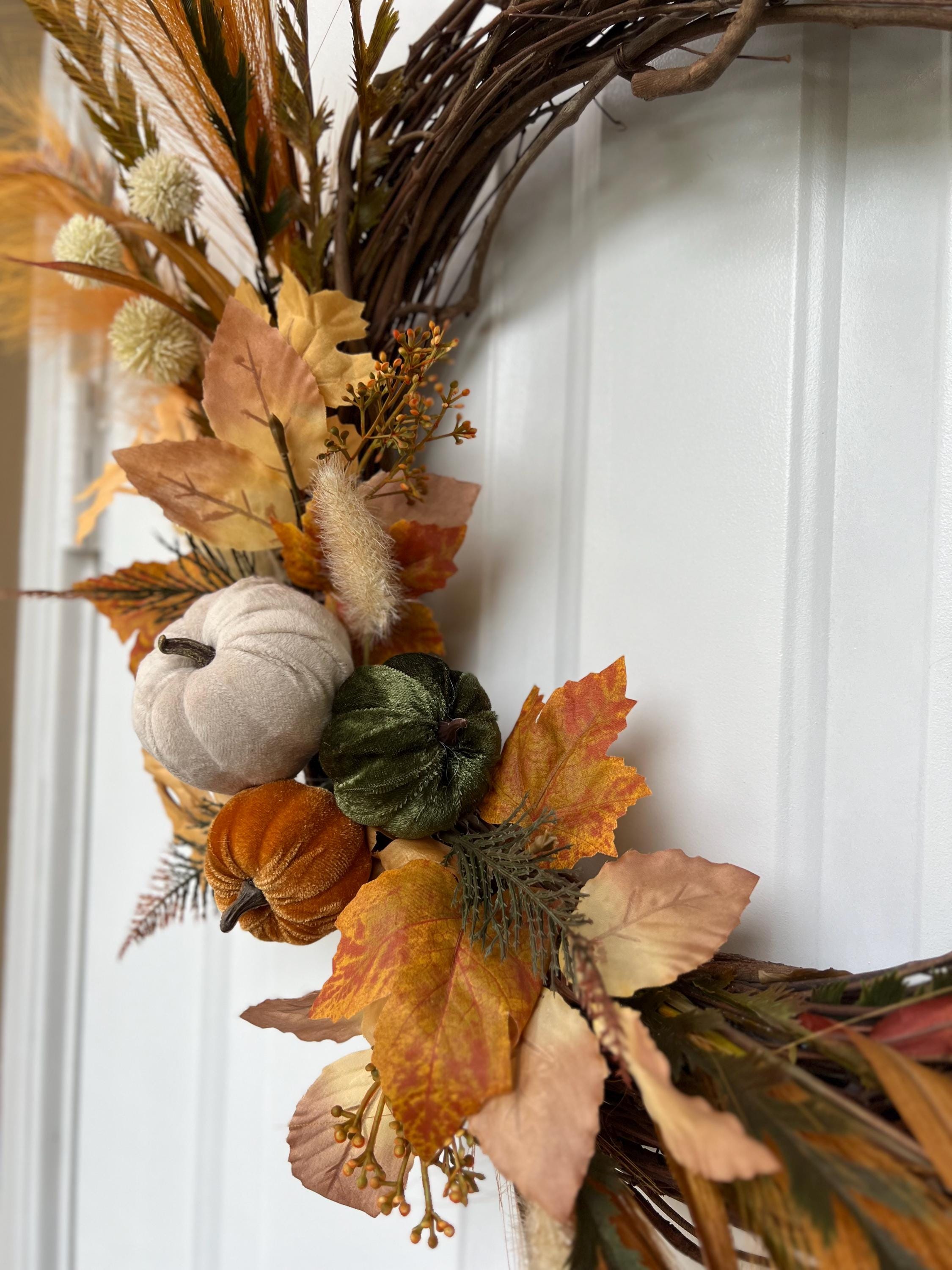 Fall Wreath, Fall Wreath With Pumpkins, Farm House Wreath - Etsy