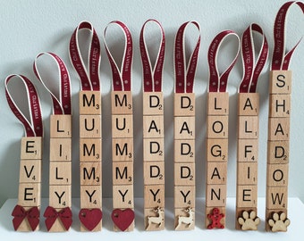 Personalised Christmas Decorations | Handcrafted Christmas Gift | Tree Decoration | Name Hanger Gift | Birthday | Mothers Day | Fathers Day