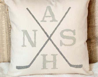 Farmhouse Pillows - Nashville Predators Hockey Throw Pillow or Cover