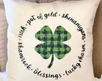 St. Patrick’s Day Irish Blessings Pillow or Cover| Farmhouse Pillows | Rustic Home Decor | Custom Throw Pillow | Gift for Her | Gift for Him