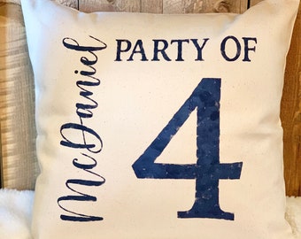 Personalized Family Name Pillow: Rustic Farmhouse Decor