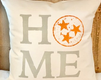 Farmhouse Pillows - Tennessee Home Throw Pillow or Cover | Farmhouse Decor | Rustic Home Decor | Dorm Decor | Gifts for Him | Gifts for Her