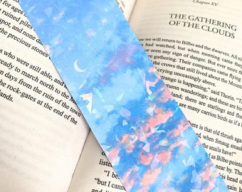Holographic Celestial Clouds Scenery Laminate Bookmark