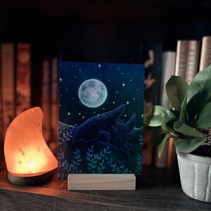 Celestial Dragon Art Print | Whimsigoth Nature Animal Art Home | Forest Creature Wall Decor image 7