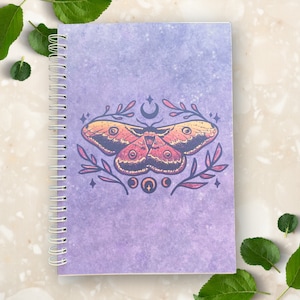 Moth Sticker Album: A5 Reusable Sticker Book, Witchy Organizer
