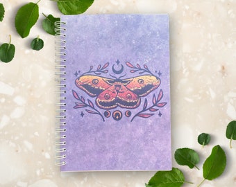 Moth Sticker Album: A5 Reusable Sticker Book, Witchy Organizer