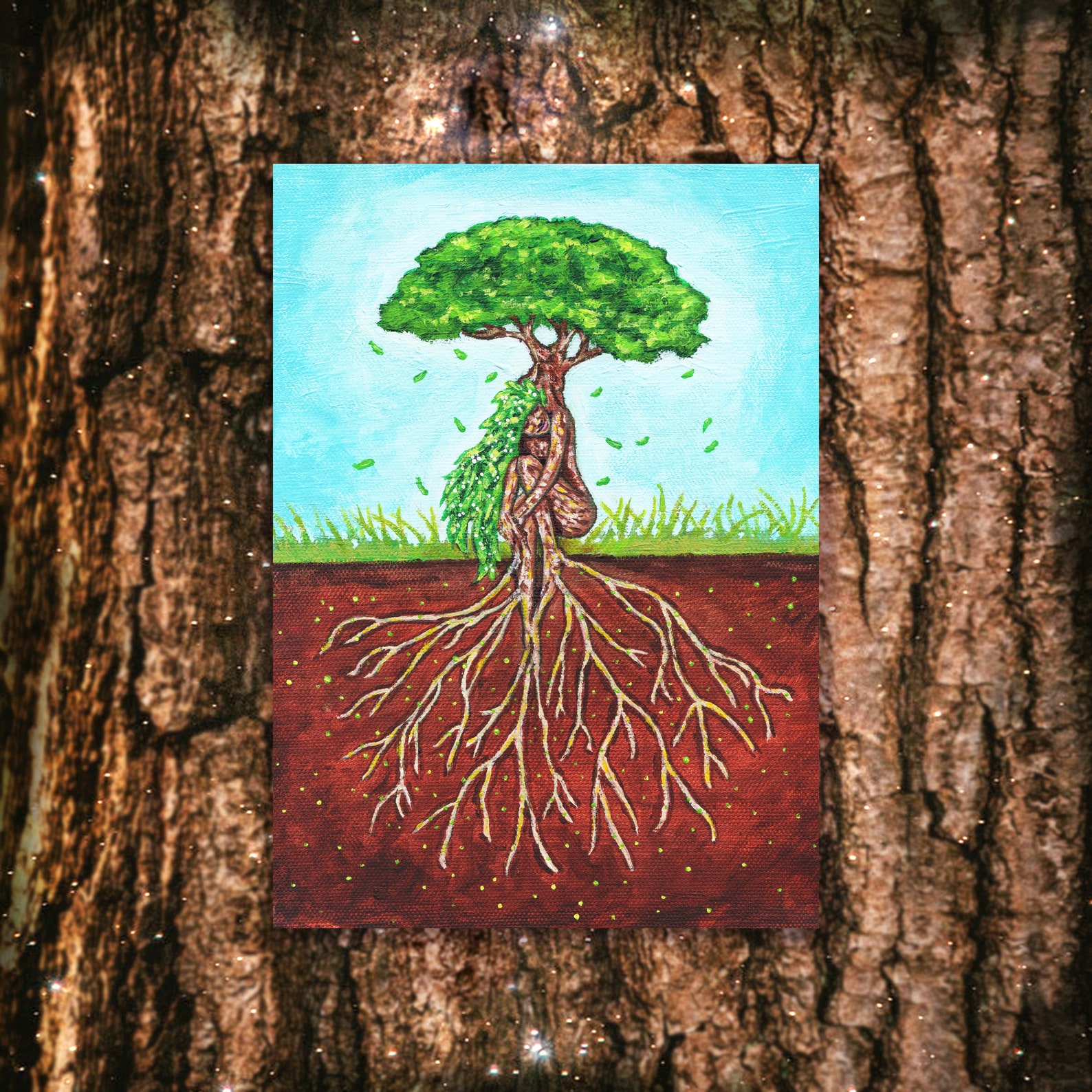 Fantasy Mother Earth Tree of Life Wall Art Print Magical Etsy