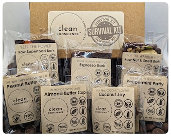 Clean Conscience 'Survival Kit' - Dark Chocolate Sampler (7 piece)