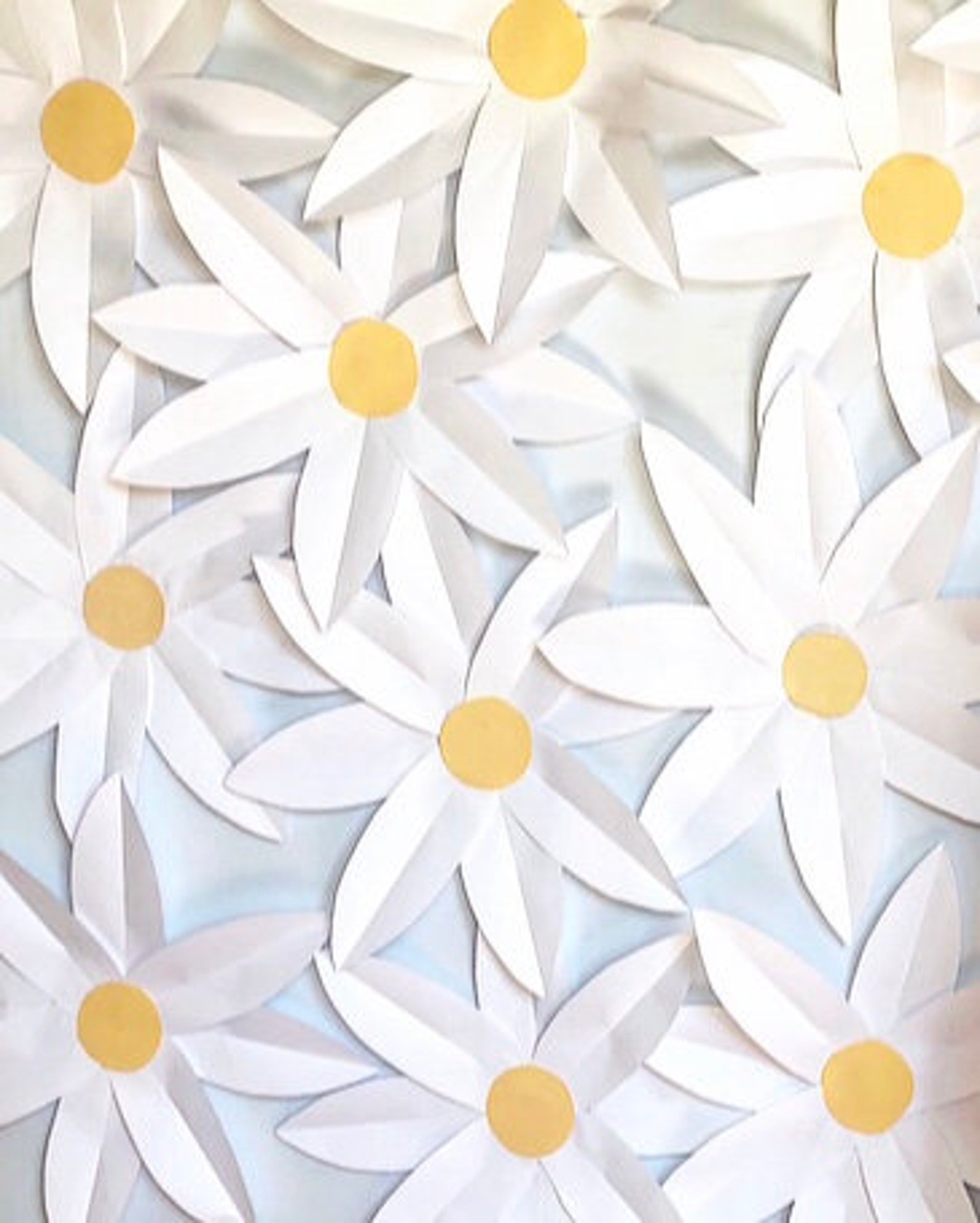 Paper Flower Daisy Template, Printable PDF Paper Daisy Template, DIY