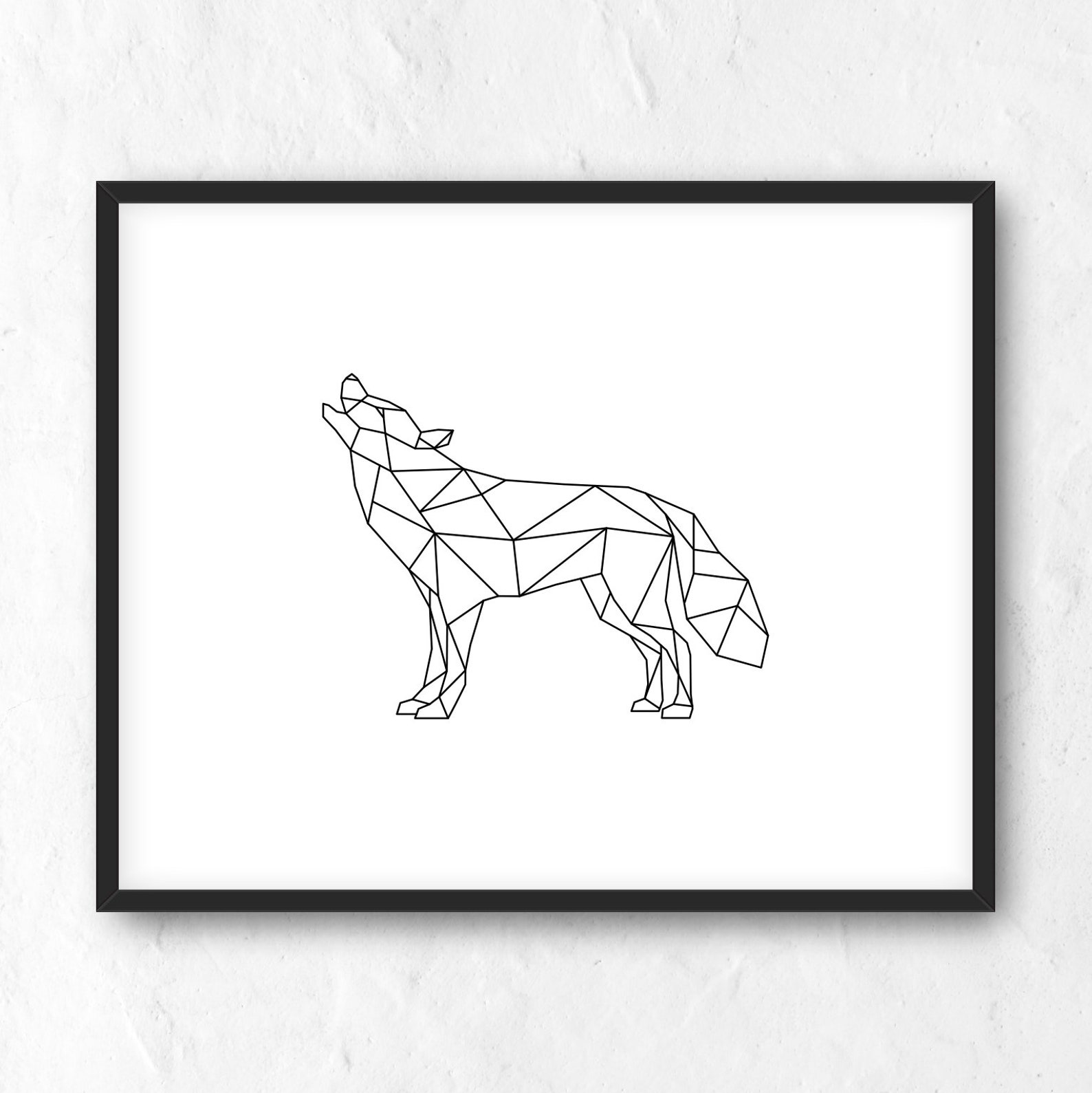 Geometric Wolf Print. Printable Wall Art. Nordic Minimalist | Etsy