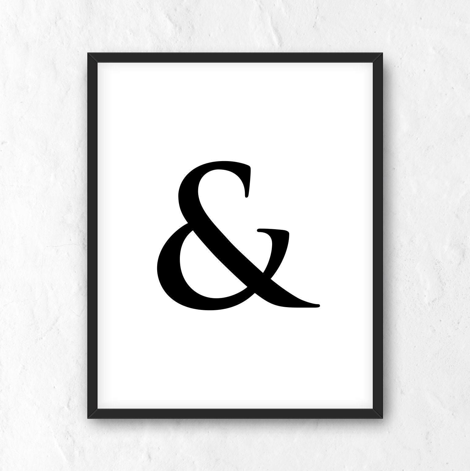 And definition Font Home Decor Ampersand Wall Art Printable Art Alphabet Poster Typographic Print /& Digital download Typography