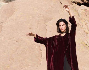 Silk Velvet Evening Coat Made in Los Angeles
