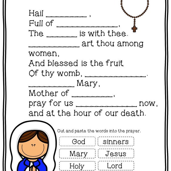 Hail Mary Worksheets