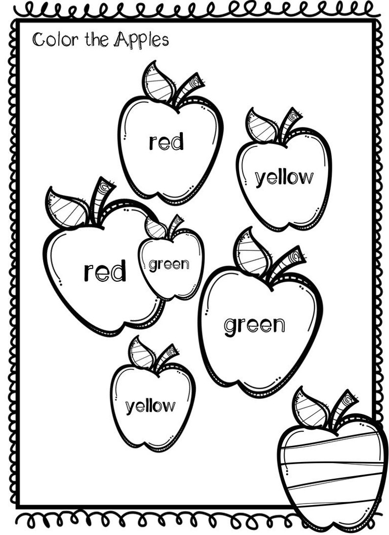 Apple Picking: Fall Worksheets - Etsy