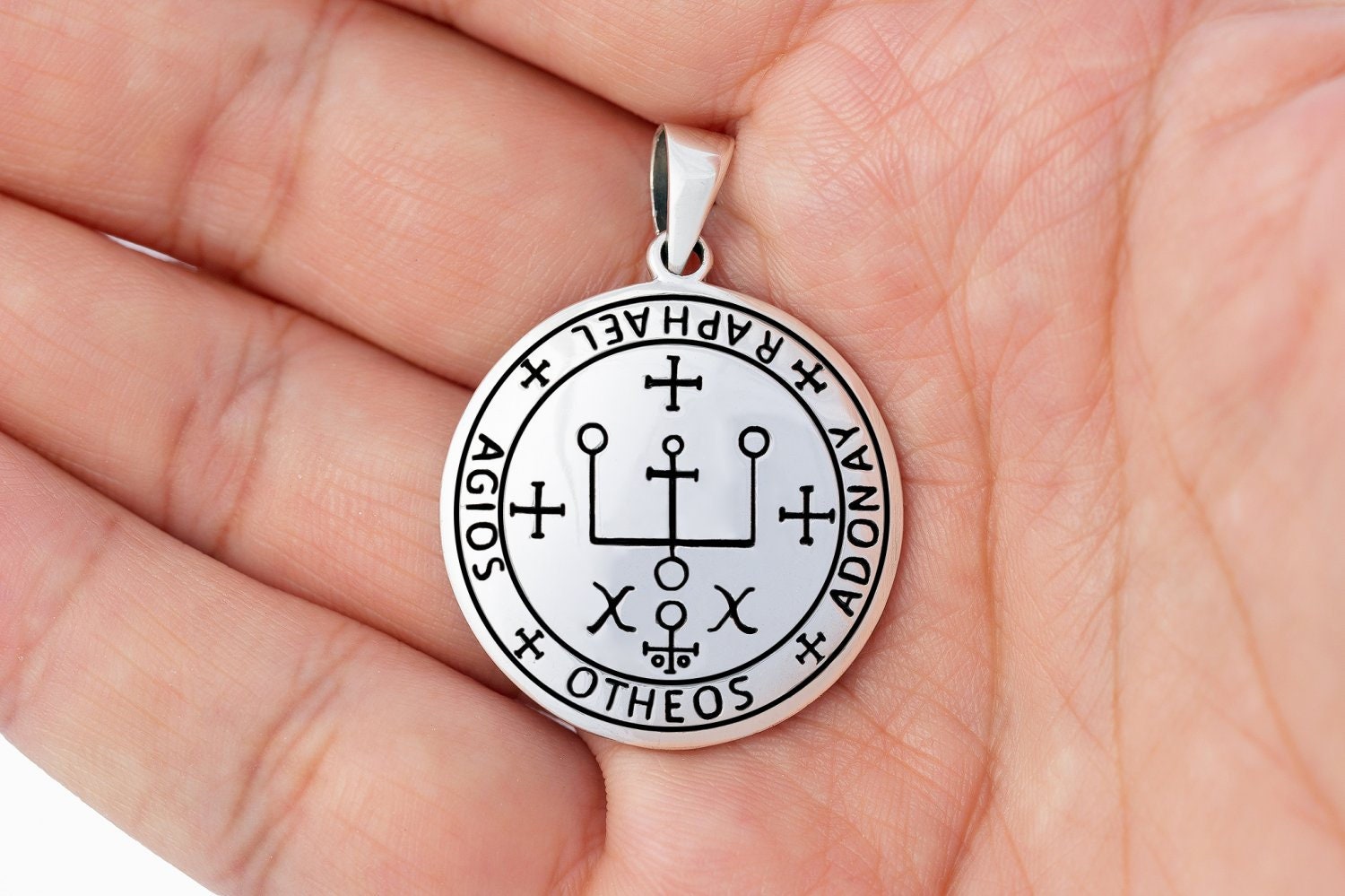 Sigil of Archangel Raphael Protection Talisman Solomon Sterling