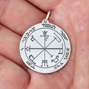 The Sixth Pentacle of Saturn Key Seal of Solomon Sterling Silver 925 Handcrafted Talisman Love Pendant