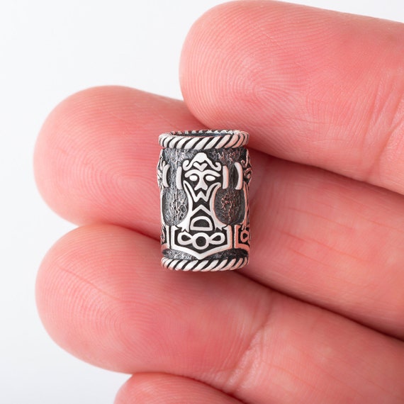 Viking Thor Marteau Mjolnir Odin Argent Sterling 925 Barbe Païenne