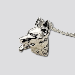 Sterling Silver German Shepherd Necklace: Dog Lover Gift