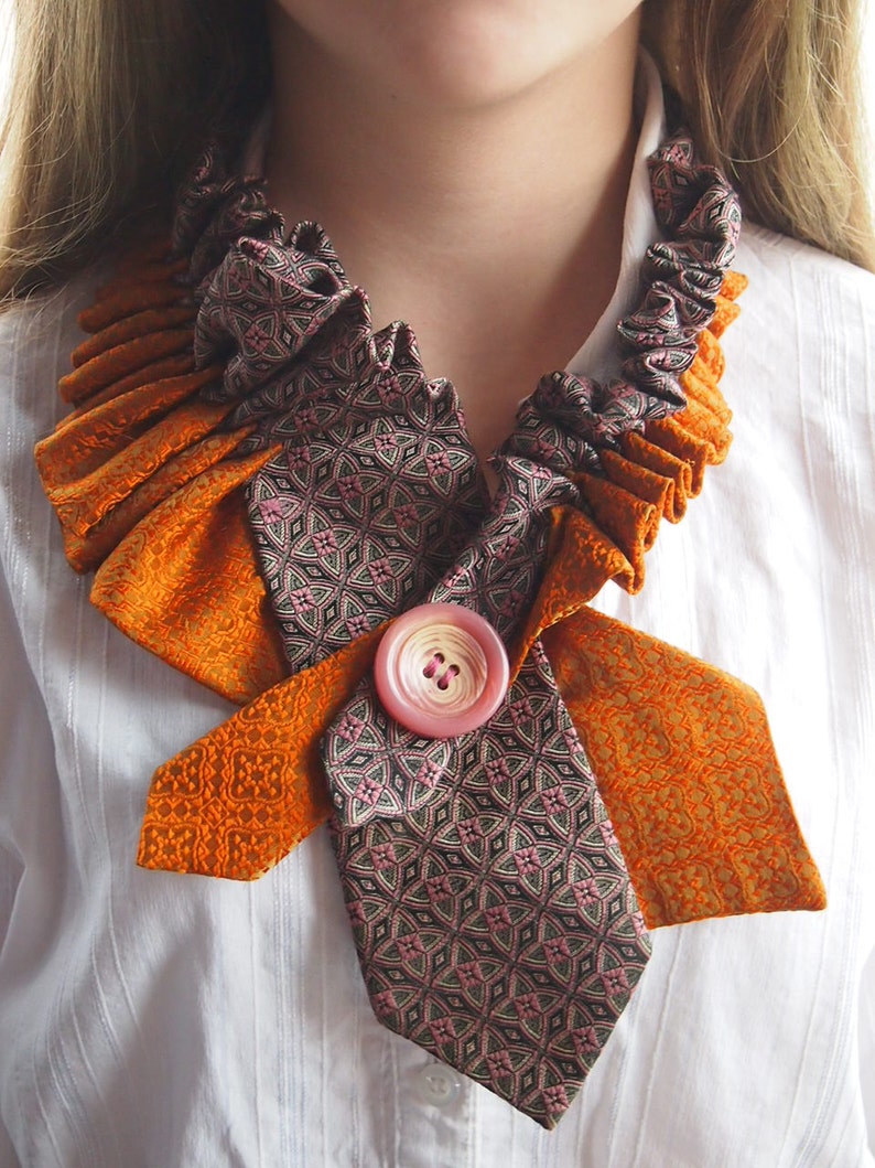 Necktie Necklace Collar Women Scarf | Etsy