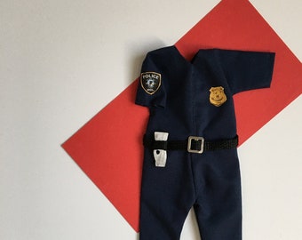 Elf Police uniform with holster, gun,  and hat for elf dolls, doll clothing, accessories, outfit, costume
