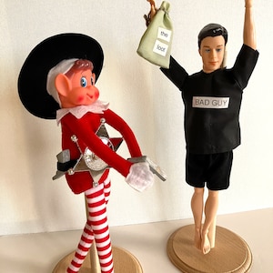 Disfraz de elfo sheriff: sombrero de vaquero, funda y placa