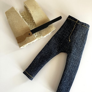 KEN jeans, sherpa vest and rifle set,  doll, clothing, accessories