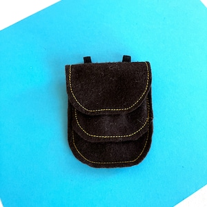 Elf Backpack, brown, with book, school supplies, doll clothing