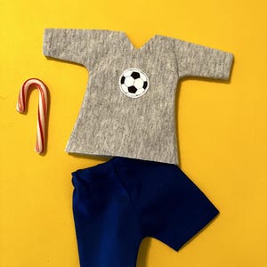 Elf soccer and shorts set,  for christmas elf dolls, doll clothing, costume, sports, uniform, outfit