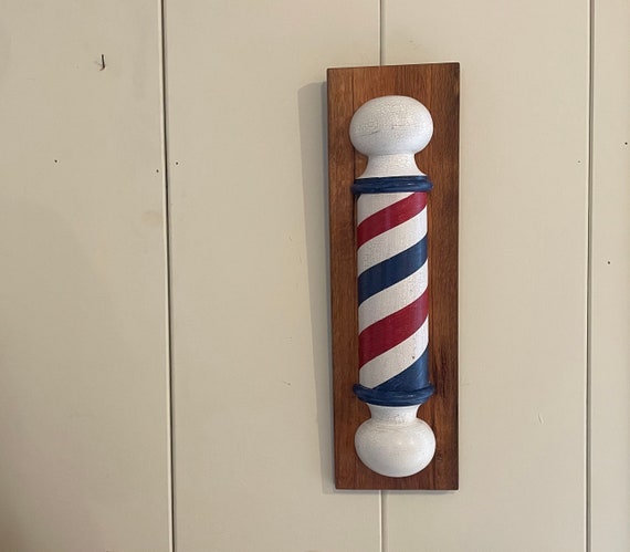 Barbierstange Hand Gedreht Aus Wiedergewonnenem Etsy