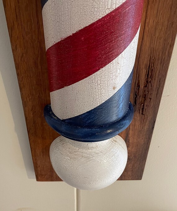 Barbierstange Hand Gedreht Aus Wiedergewonnenem Etsy