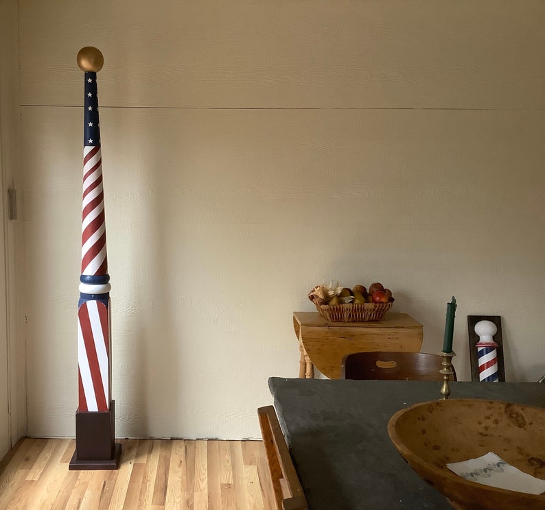 Large free standing pole hand turned from poplar and Etsy