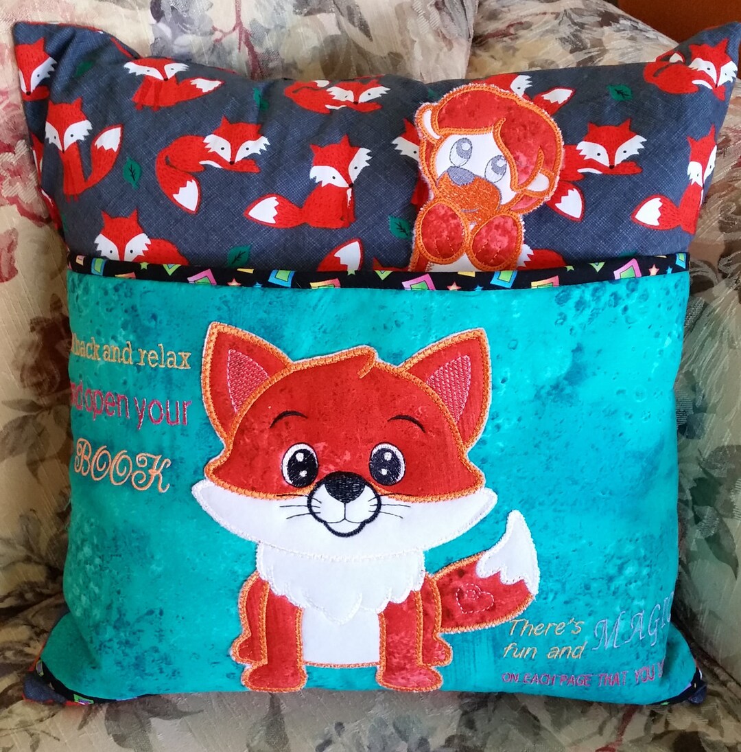 Handmade, Personalised Cushion Cover With Book Pocket Etsy Australia