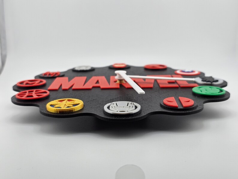 Marvel Clock Dxf 3D Printed Marvel Wall Clock - Etsy Israel