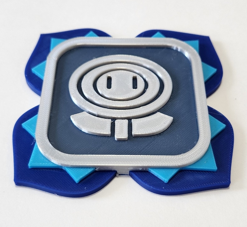3D Gedrucktes Super Mario Bros Wonder Abzeichen Feuerkraft Abzeichen Untersetzer Etsy.de