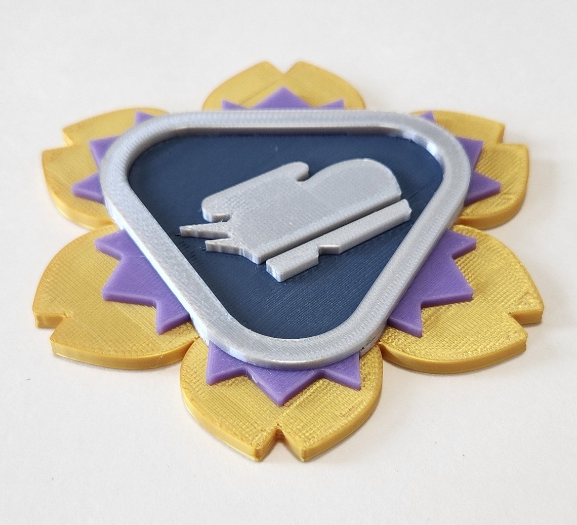 Insignia Wonder de Super Mario Bros impresa en 3D / Insignia Jet Run ...