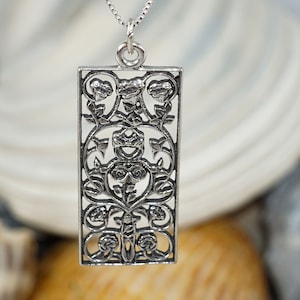 Rose Gate Pendant Sterling Silver (.925) • Charleston Gates • Historic Charleston Ironwork • Charleston SC • Floral ~ EXCLUSIVE ~
