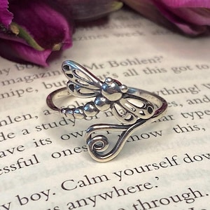 Sterling Silver (.925) Dragonfly Good Luck Ring Change Rebirth